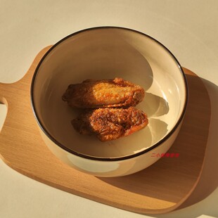 黄卡夫釉下彩陶瓷碗家用早餐碗燕麦碗粥碗汤碗饭碗面碗水果碗微瑕