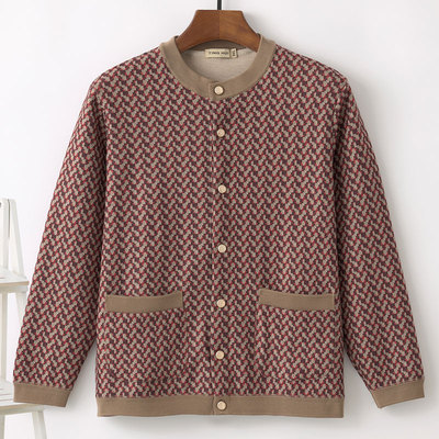 中老年人女士开衫毛衣蚕丝外套冬