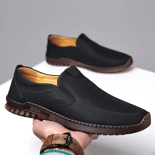 萱琪一脚蹬男士男款驾车豆豆鞋休闲鞋软底防滑鞋百搭皮鞋透气鞋子