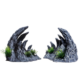 鱼缸仿真青龙石峡谷造景造景石假山装饰水草小摆件水族箱山谷套餐