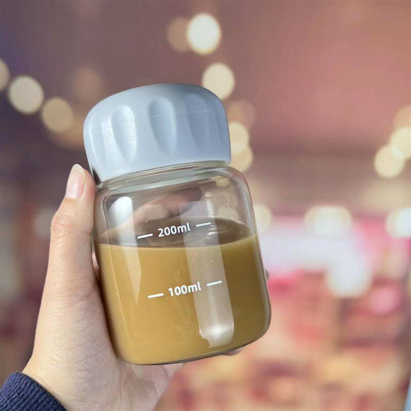 咖啡高乐高摇摇杯小号玻璃女口杯奶昔杯300ml冲蛋白粉水杯400ml