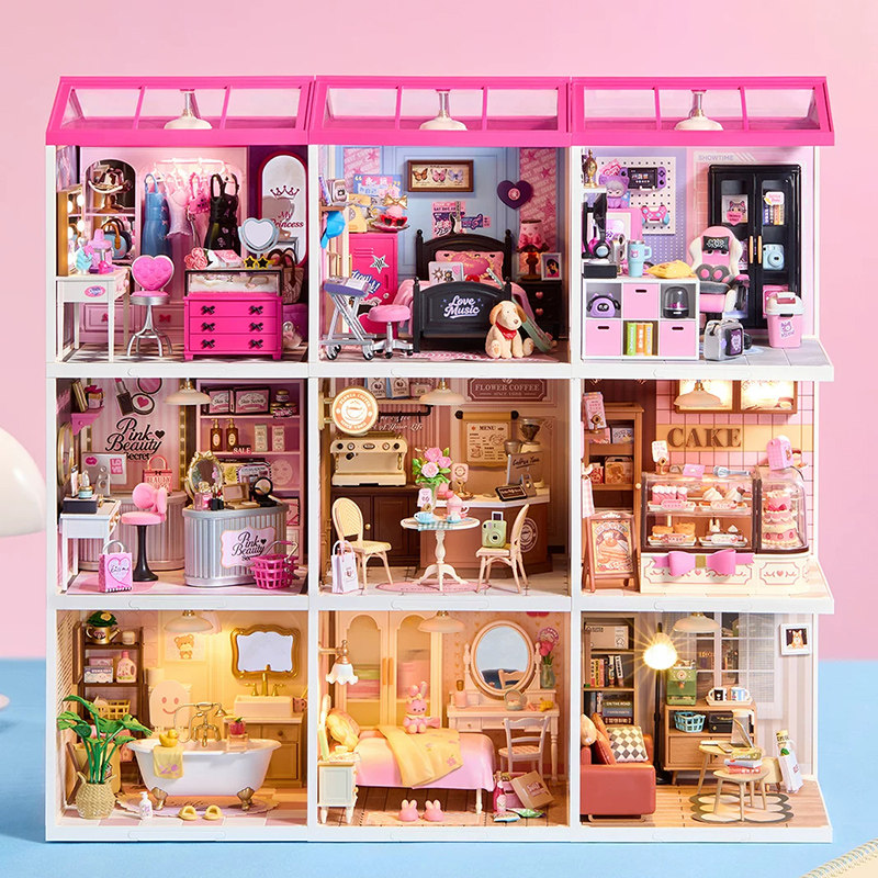 若来超级世界手工diy小屋拼装房子模型微缩场景女生创意生日礼物