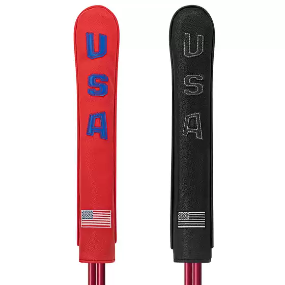 Golf Pointing Stick Cover Usa Direction Stick Cover Pu Leather Positioning Stick Practice Stick Baseball Club Protective Cap Cover
