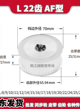 ECB/HPLA现货L22齿槽宽21/27AF免键胀紧套L同步轮涨套内孔8-32mm