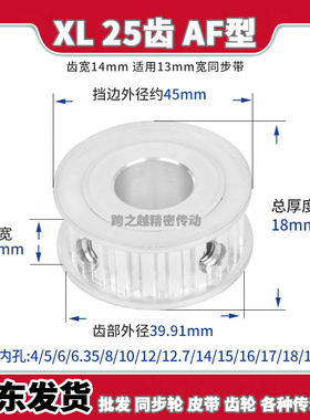 EAF/ATP现货同步带轮XL25齿槽宽14AF型两面平050梯形齿内孔5-25mm