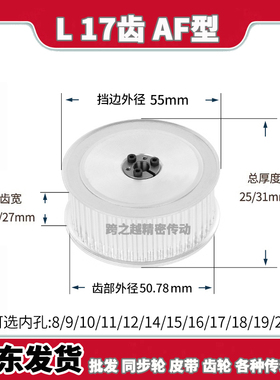 ECB/HPLA现货L17齿槽宽21/27AF免键胀紧套L同步轮涨套内孔8-20mm