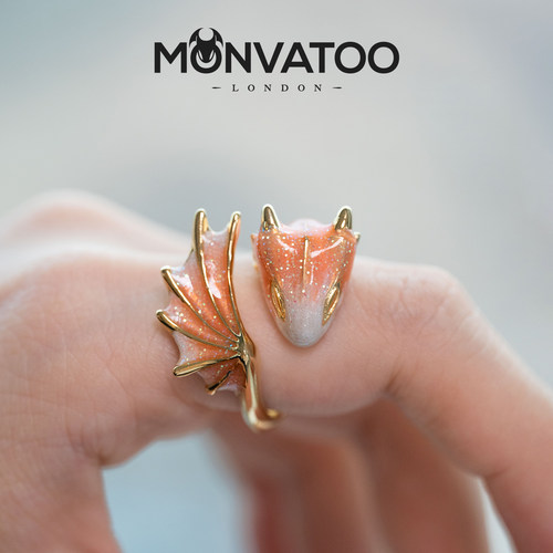 MONVATOO小龙戒指个性情侣戒指
