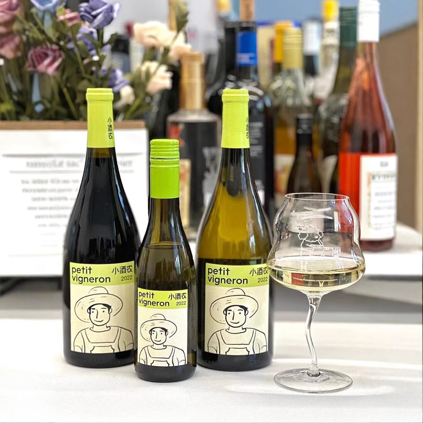 国货之光山东烟台小酒农霞多丽干白宁夏银川美乐梅洛干红葡萄酒