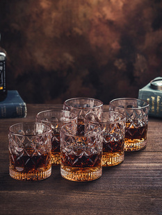 小酒杯洋酒杯 威士忌酒杯水晶杯家用啤酒杯网红ins风玻璃酒杯套装