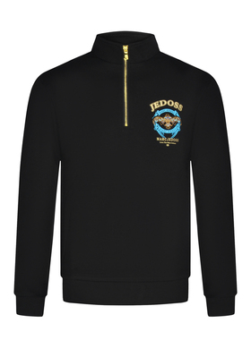 JEDOSS/爵迪斯男装2025秋季新款LOGO金线刺绣立领长袖卫衣BZ005