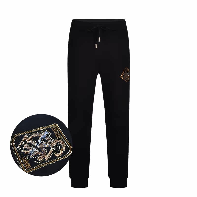 JEDOSS/爵迪斯男装秋冬新款镭射珠片绣休闲九分针织裤118