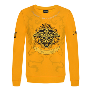 JEDOSS/爵迪斯男装秋冬新款经典烫金烫印无帽套头卫衣B0243BS