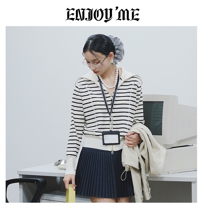ENJOYME商场同款双头拉链针织衫