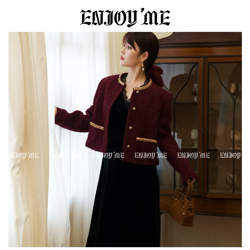ENJOYME商场同款法式气质连衣裙