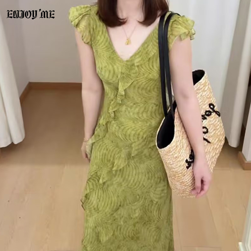 ENJOYME商场同款法式层叠连衣裙