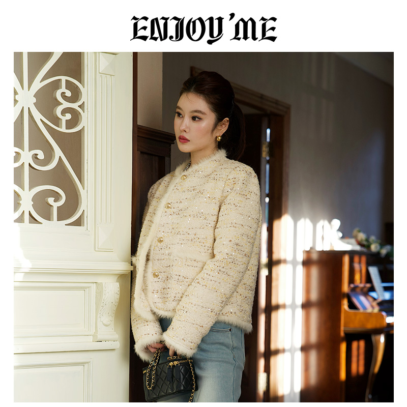 ENJOYME商场同款小香风羽绒外套