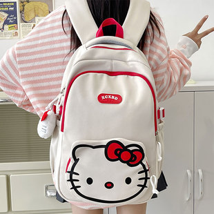 日系hellokitty卡通书包可爱初中女生高颜值电脑背包小众KT双肩包