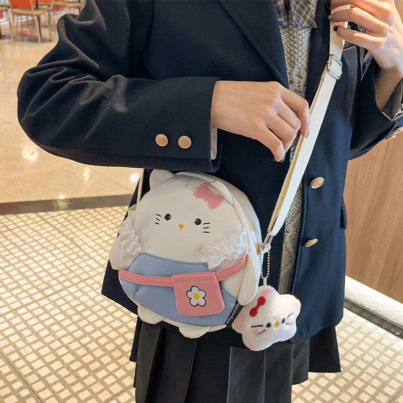 可爱猫咪软妹学生少女斜挎小包包