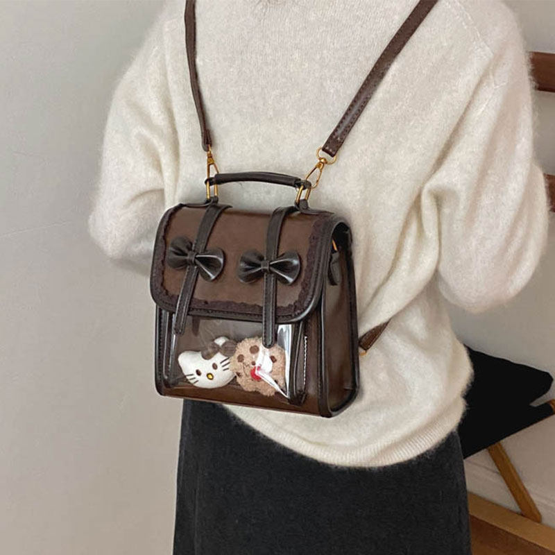 复古JK风蝴蝶结女学生迷你双肩包
