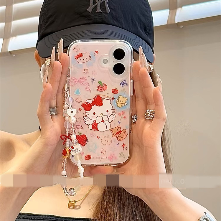 适用opporeno13手机壳Reno12/11/10/9/8/7鞠婧祎同款KT猫3/6pro链条5k小众高级4se网红超火Ace2可爱renoace新