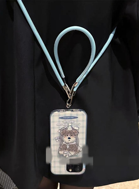 适用三星s25手机壳s24s23s22s21+雪纳瑞s20fe旋转支架note20ultra可背斜挎N10可拎手绳s9s8plus小众高级U可爱