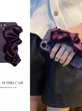 褶皱丝巾手腕带适用vivos18s17s16s15s12手机壳x100x90斜挎x30x27小众高级y78y35y36小众y52t时尚z3v23v25e新