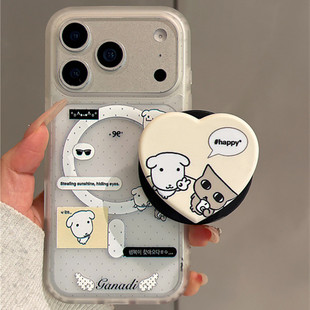 适用oppok13k12手机壳k11x磨砂小狗k10活力版k9s爱心磁吸支架k7k5k3k1网红超火pro卡通可爱高级plus新turbo女