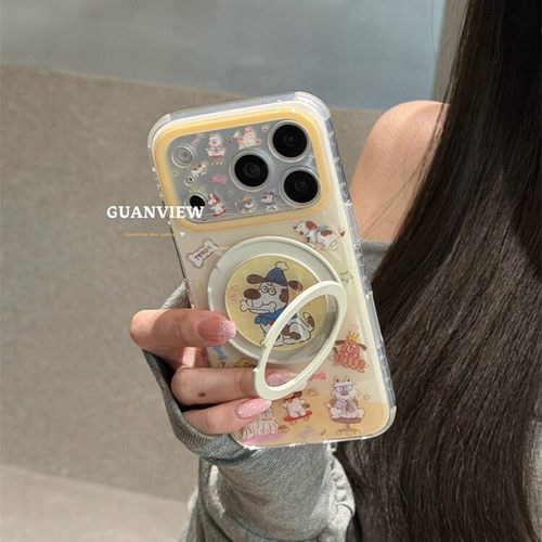 适用魅族21note手机壳20classic小狗meizu22折叠360旋转支架18x网红超火17pro小众高级16th卡通可爱时尚plus