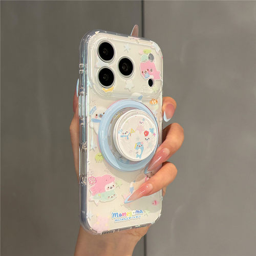 适用oppok13k12手机壳k11x可爱星星海豹k10活力版k9s磁吸支架k7k5k3k1网红超火pro卡通可爱高级plus新turbo女