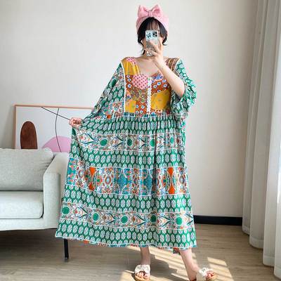 哲境大码家居度假睡裙130-260斤