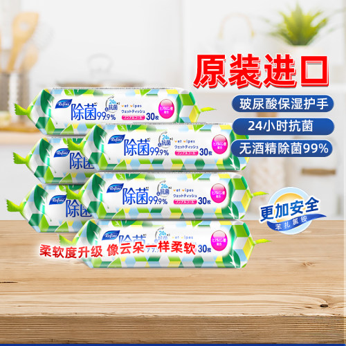 日风消毒杀菌儿童无酒精卫生湿巾