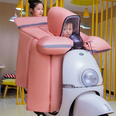 电动车挡风被冬季加绒加厚防水秋冬天保暖电瓶车电车挡风罩亲子款