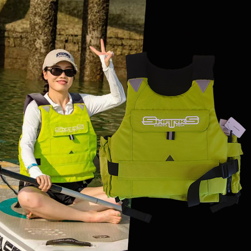 马卡新款大浮力救生衣短款防撞游泳冲浪漂流摩托艇钓鱼皮划艇船用