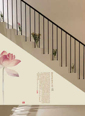 定制中式隔断挂帘子斜角遮挡帘