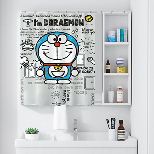 化妆台梳妆台衣柜洗手台镜子浴室柜镜子遮挡帘可移动魔术贴镜面