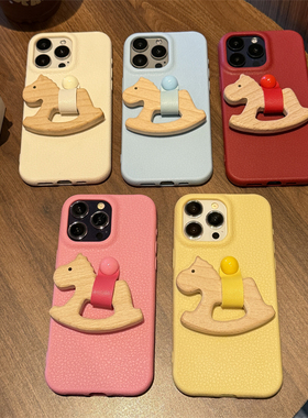 可爱立体木马指环扣支架适用oppofindx8/x7手机壳reno13新款k12韩系7ins11小众a3独特a2外壳a5pro全包14防摔9