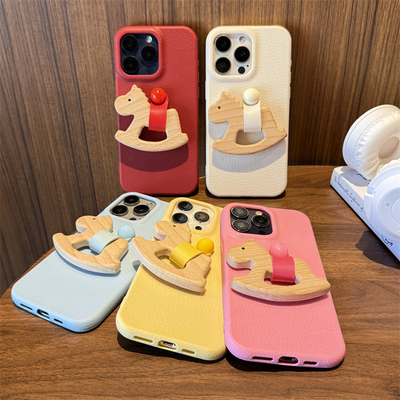 韩系ins童年木马支架华为手机壳