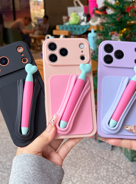 冬天触控笔适用红米k80小米15手机壳note14不冻手k90硅胶turbo4可放触屏笔17promax新款70全包60防摔13小众12