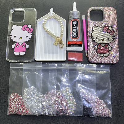 KT猫满钻手机壳diy材料包15pro适用16promax