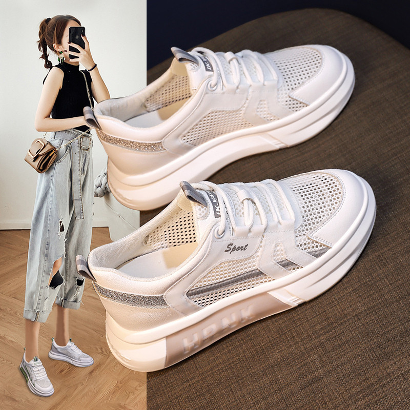 卡迪运动鞋女款2024新款夏季网面透气跑步鞋夏款网鞋薄款鞋子小白