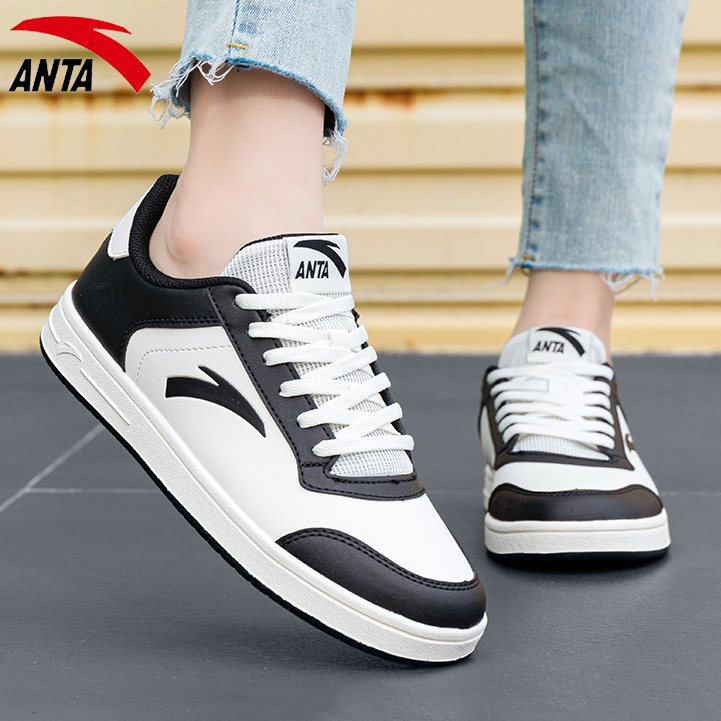 安踏女鞋学生低帮轻便小白鞋