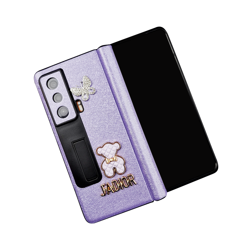 适用荣耀magicvs2皮纹卡通手机壳