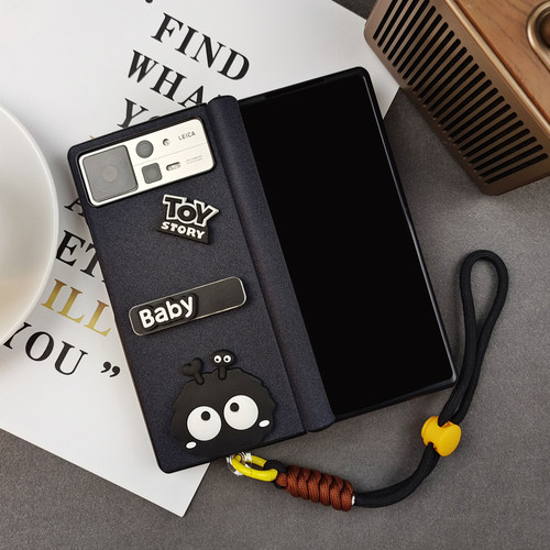 适用小米mixfold2皮纹卡通手机壳