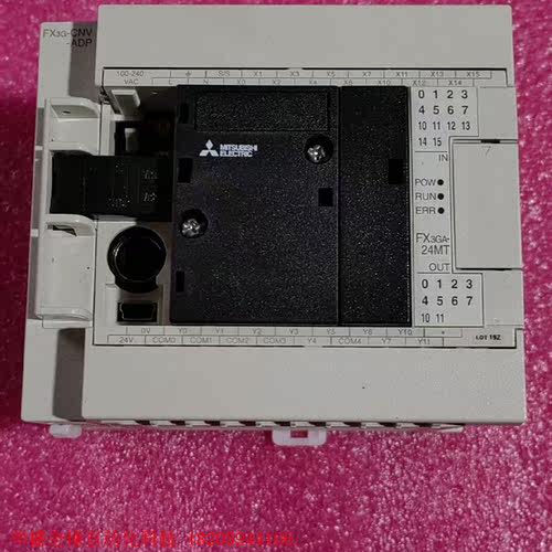 拆机三菱FX3GA-24MT-CM成色很新带FX3G-CNV