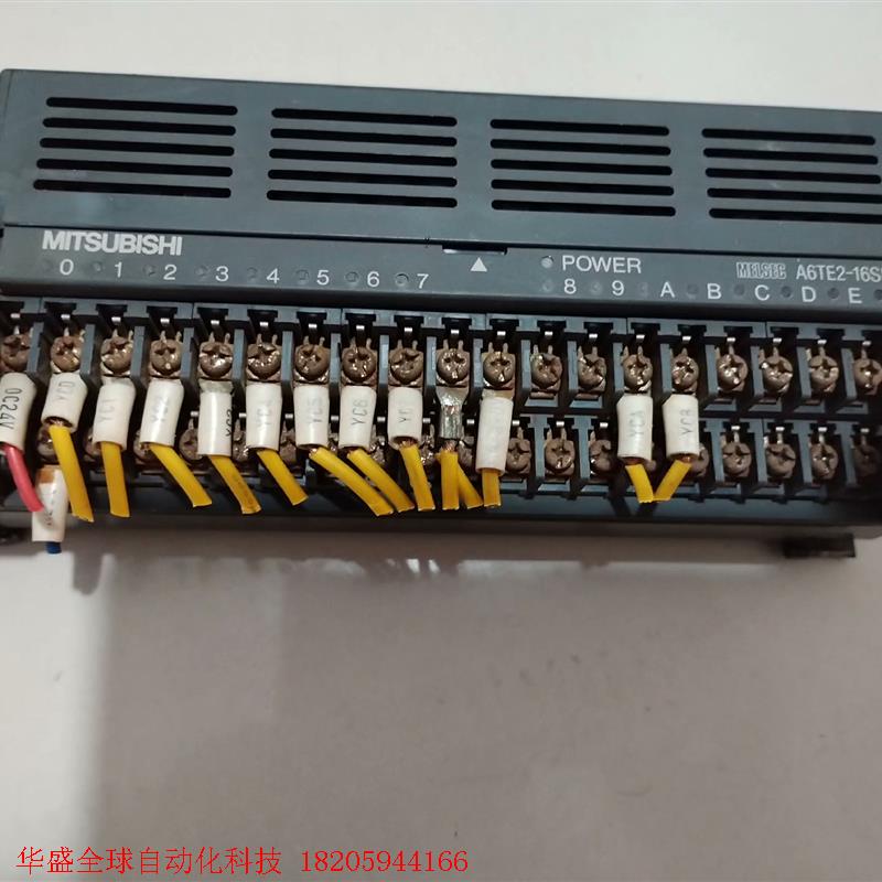 拆机三菱PLC A6TE2-16SRN 輸入輸出模块,螺丝有
