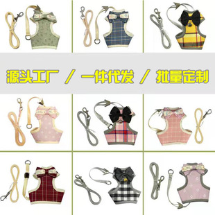 胸背带大小猫专用遛猫绳防挣脱舒适可爱猫咪牵引 宠物牵引绳背心式