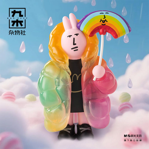 九木杂物社粉红兔子“美丽心情”系列盲盒公仔摆件潮玩生日礼物