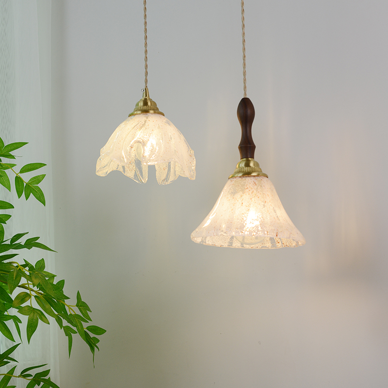 全铜美式胡桃木复古中古风格床头吧台飘窗过道玄关背景墙餐厅吊灯