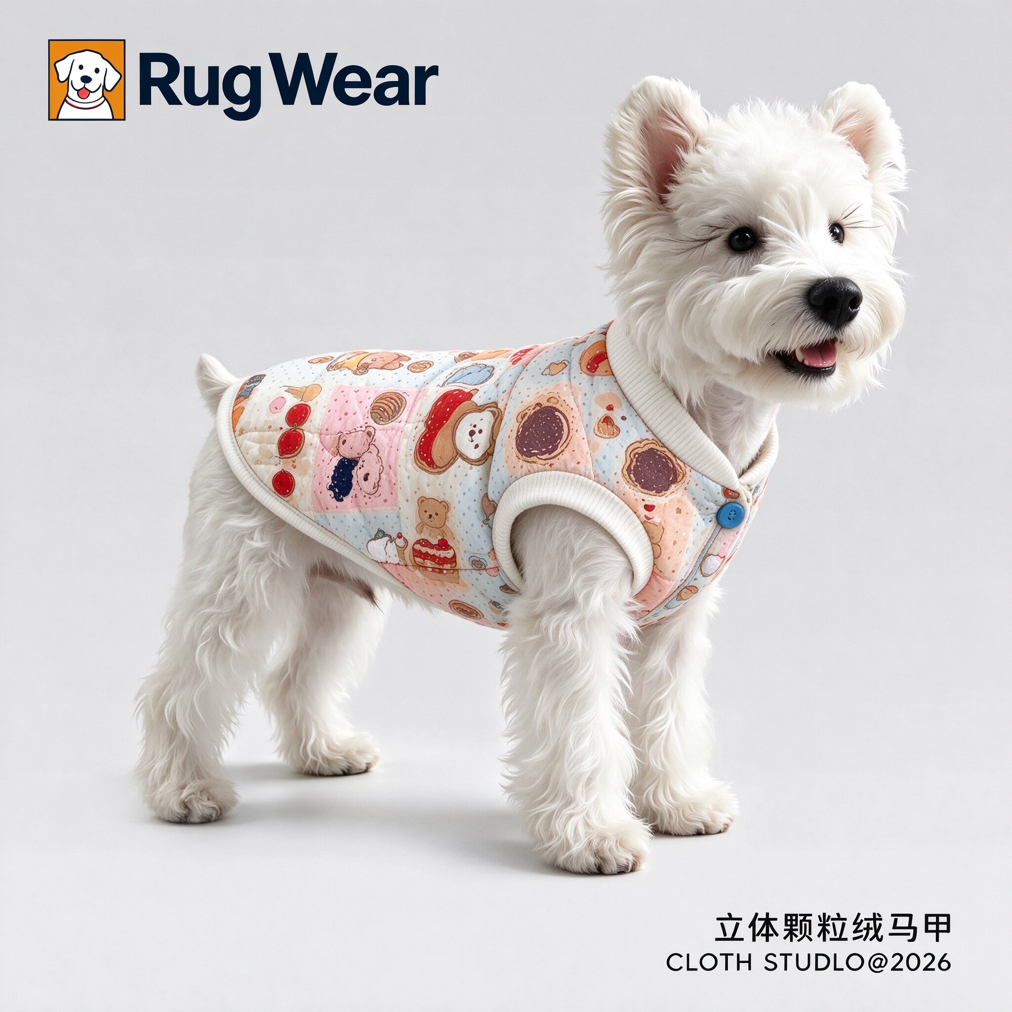 Rug秋冬中小型犬棉服马甲