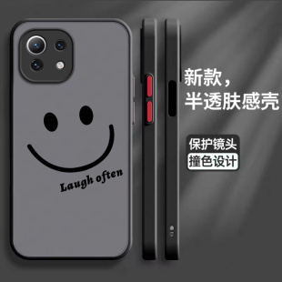 适用小米11青春版手机壳MI11lite新品青春活力版磨砂硅胶5G保护套十一全包防摔男女外壳新款ne钢化膜高档5gne